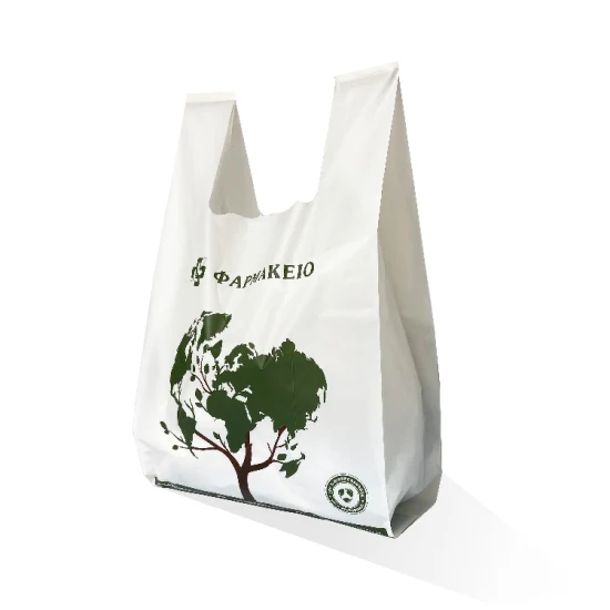 Sacos de correio compostáveis ​​de amido de milho para compras de plástico 100% biodegradável ecológico com En13432/ASTM-D6400 padrão Pbat/PLA TUV Ok
